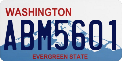 WA license plate ABM5601