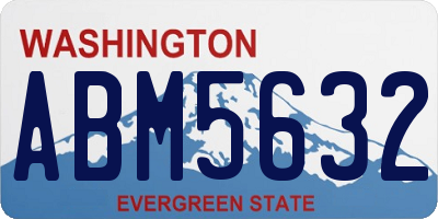 WA license plate ABM5632