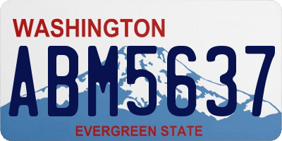 WA license plate ABM5637