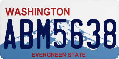 WA license plate ABM5638