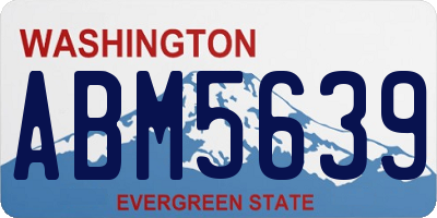 WA license plate ABM5639