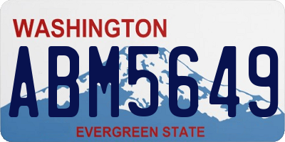 WA license plate ABM5649