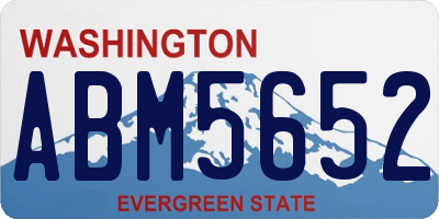 WA license plate ABM5652