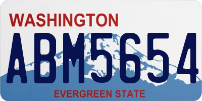WA license plate ABM5654