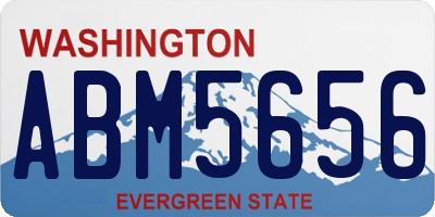 WA license plate ABM5656