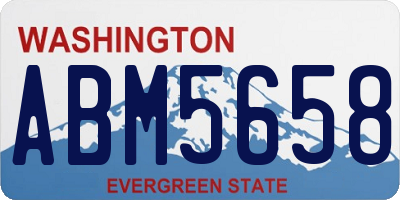 WA license plate ABM5658