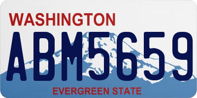 WA license plate ABM5659