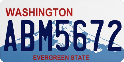 WA license plate ABM5672