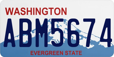 WA license plate ABM5674