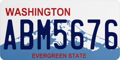 WA license plate ABM5676