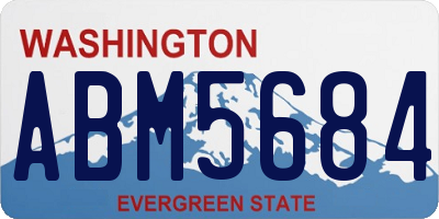 WA license plate ABM5684