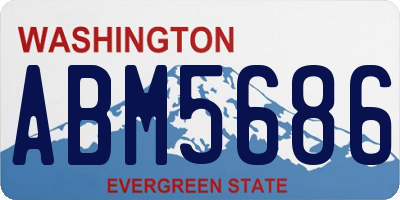WA license plate ABM5686