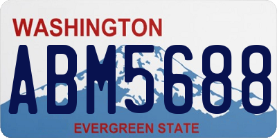 WA license plate ABM5688