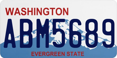 WA license plate ABM5689