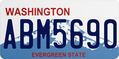 WA license plate ABM5690