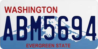 WA license plate ABM5694