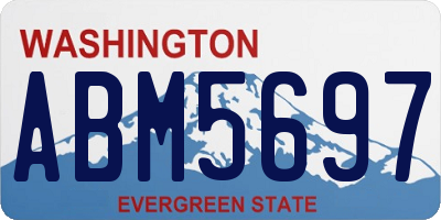 WA license plate ABM5697