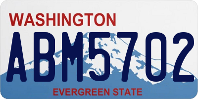 WA license plate ABM5702