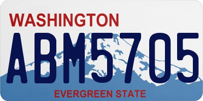 WA license plate ABM5705