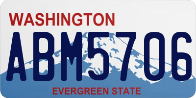 WA license plate ABM5706