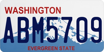 WA license plate ABM5709