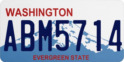 WA license plate ABM5714