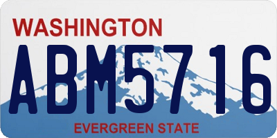 WA license plate ABM5716