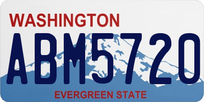 WA license plate ABM5720