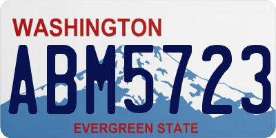WA license plate ABM5723