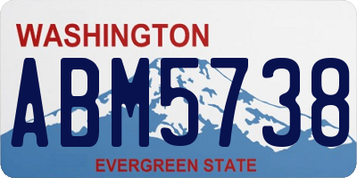 WA license plate ABM5738