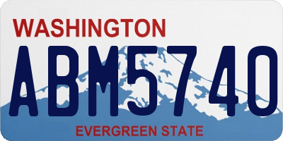 WA license plate ABM5740