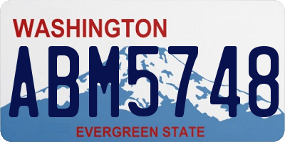WA license plate ABM5748
