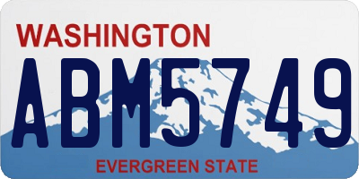 WA license plate ABM5749