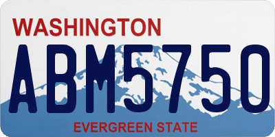 WA license plate ABM5750