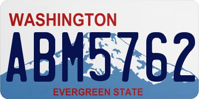 WA license plate ABM5762
