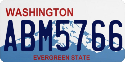 WA license plate ABM5766