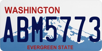 WA license plate ABM5773