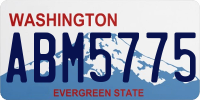 WA license plate ABM5775