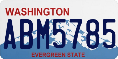 WA license plate ABM5785
