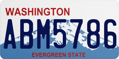 WA license plate ABM5786