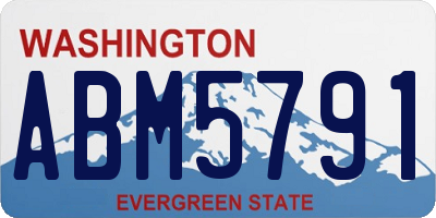 WA license plate ABM5791