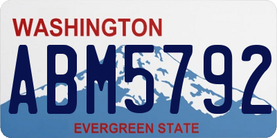 WA license plate ABM5792
