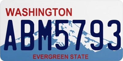 WA license plate ABM5793