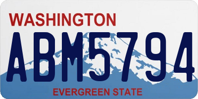 WA license plate ABM5794