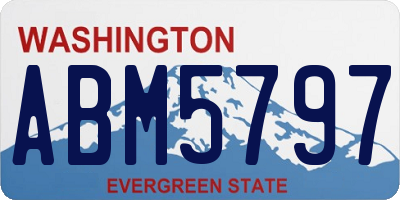 WA license plate ABM5797