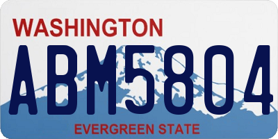 WA license plate ABM5804