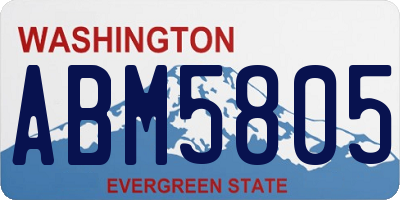 WA license plate ABM5805