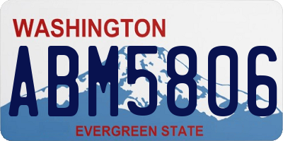 WA license plate ABM5806