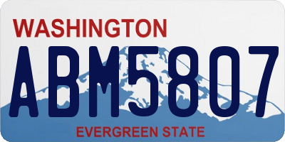 WA license plate ABM5807