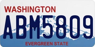 WA license plate ABM5809